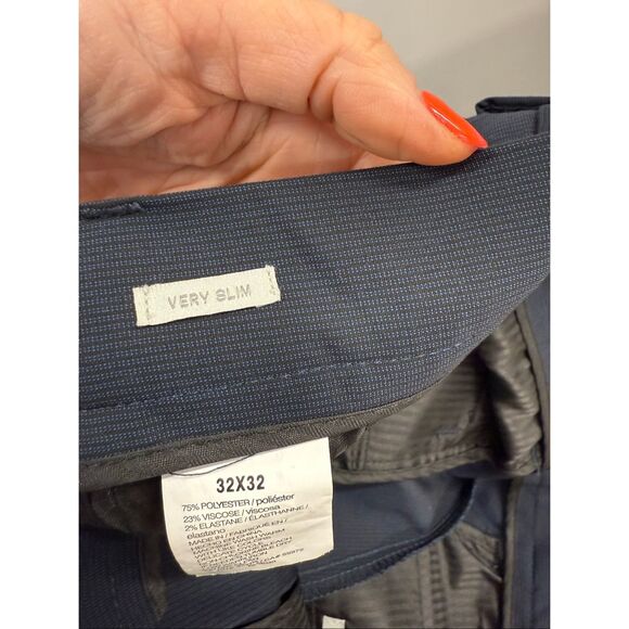 PERRY ELLIS PORTFOLIO Men's Dress Pants Blue 32X32 RN# 37763, Cotton/ Polyester🟠 - Picture 11 of 11